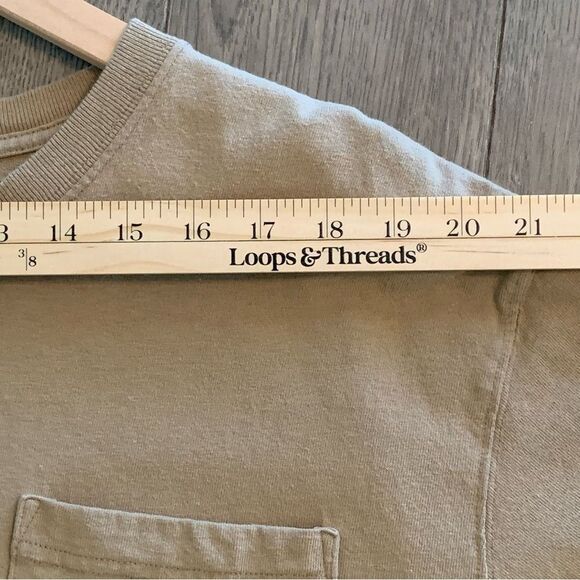 Carhartt T-Shirt Men’s Large Tall Khaki Short Sleeve Loose Fit. - Picture 7 of 12